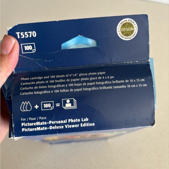 2-Pack Genuine EPSON T5570 Picture Mate Print Pack 100 Glossy Sheets & Ink NEW - Picture 8 of 8